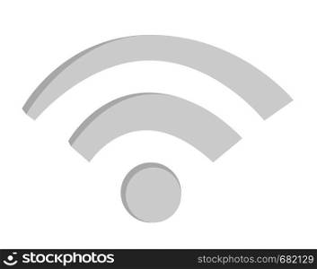 Wifi wireless network sign vector cartoon illustration isolated on white background.. Wifi wireless network sign vector illustration.