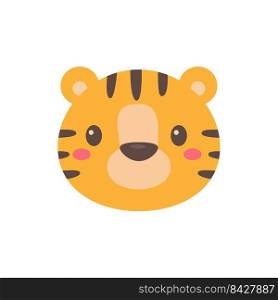 Wild animal cartoons. cute tiger Elements for decorating the year of the Tiger