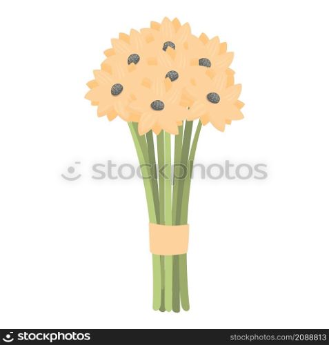 Wild bunch flower icon cartoon vector. Floral bouquet. Botanical blossom. Wild bunch flower icon cartoon vector. Floral bouquet