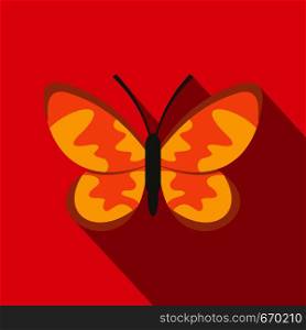 Wild butterfly icon. Flat illustration of wild butterfly vector icon for web. Wild butterfly icon, flat style.