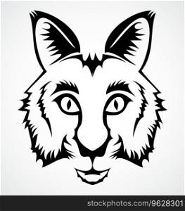 Wild cat tribal Royalty Free Vector Image