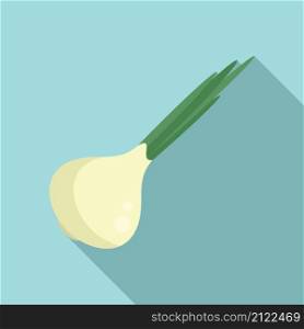 Wild chive icon flat vector. Chinese onion. Fresh herb. Wild chive icon flat vector. Chinese onion