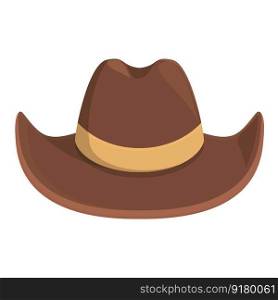 Wild cowboy hat icon cartoon vector. Rodeo element. Costume design. Wild cowboy hat icon cartoon vector. Rodeo element