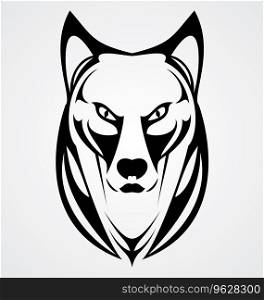 Wild dog face tribal Royalty Free Vector Image