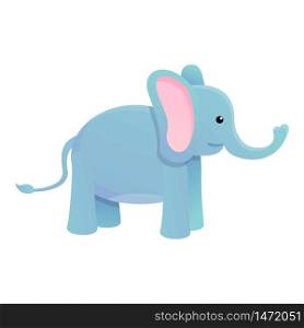 Wild elephant icon. Cartoon of wild elephant vector icon for web design isolated on white background. Wild elephant icon, cartoon style