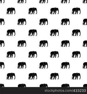 Wild elephant pattern seamless in simple style vector illustration. Wild elephant pattern vector