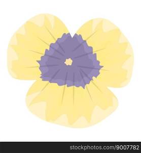 Wild flower icon cartoon vector. Floral pansy. Spring viola. Wild flower icon cartoon vector. Floral pansy