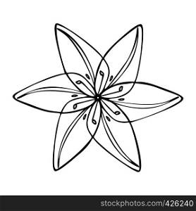 Wild flower icon. Simple illustration of wild flower vector icon for web design isolated on white background. Wild flower icon, simple style