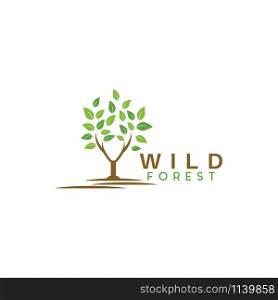 Wild forest logo graphic design template vector illustration vector. Wild forest logo graphic design template vector illustration