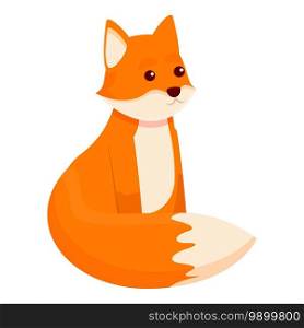 Wild fox icon. Cartoon of wild fox vector icon for web design isolated on white background. Wild fox icon, cartoon style