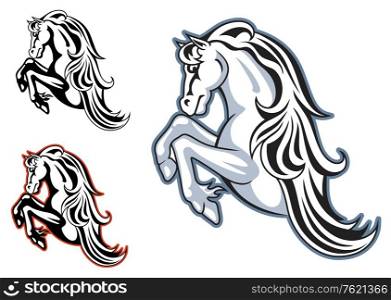 Wild horse stallion for mascot or tattoo design