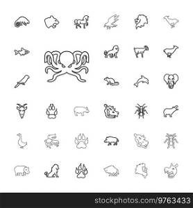 Wild icons Royalty Free Vector Image