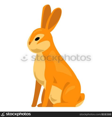 Wild rabbit icon. Cartoon of wild rabbit vector icon for web design isolated on white background. Wild rabbit icon, cartoon style
