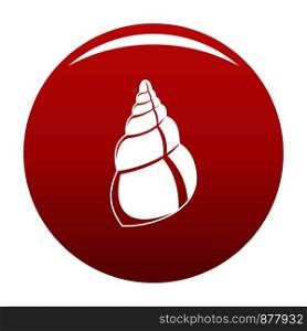 Wild shell icon. Simple illustration of wild shell vector icon for any design red. Wild shell icon vector red