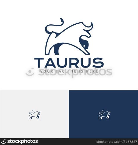 Wild Strong Taurus Bull Cool Animal Logo