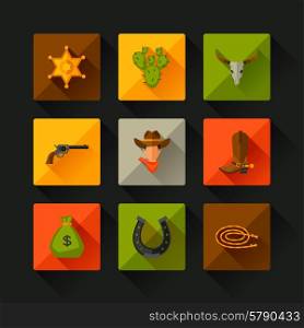 Wild west cowboy objects and design elements. Wild west cowboy objects and design elements.
