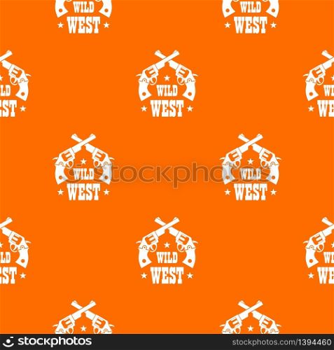 Wild west revolver pattern vector orange for any web design best. Wild west revolver pattern vector orange