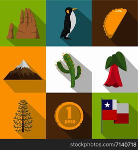 Wilderness icons set. Flat set of 9 wilderness vector icons for web isolated on white background. Wilderness icons set, flat style