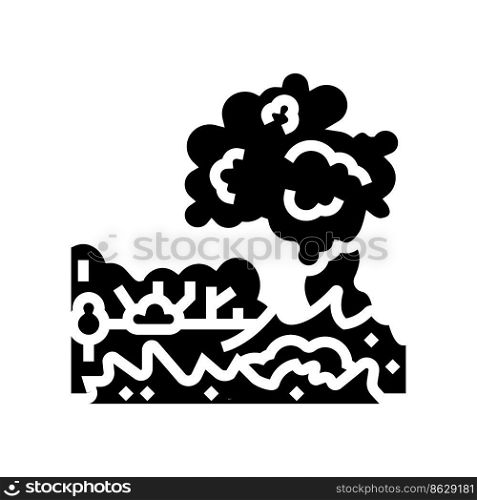 wildfire fire glyph icon vector. wildfire fire sign. isolated symbol illustration. wildfire fire glyph icon vector illustration