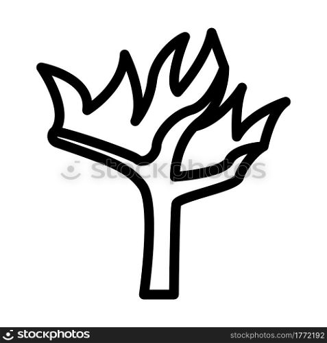 Wildfire Icon. Bold outline design with editable stroke width. Vector Illustration.