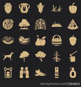Wildlife icons set. Simple set of 25 wildlife vector icons for web for any design. Wildlife icons set, simple style