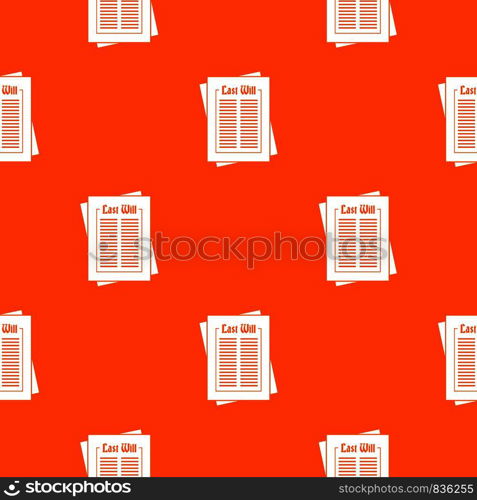 Will pattern repeat seamless in orange color for any design. Vector geometric illustration. Will pattern seamless