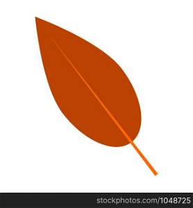 Willow autumn leaf icon. Flat illustration of willow autumn leaf vector icon for web design. Willow autumn leaf icon, flat style