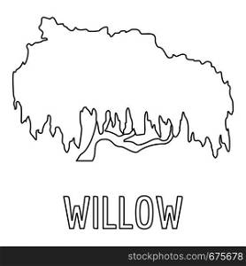Willow icon. Outline illustration of willow vector icon for web. Willow icon, outline style.