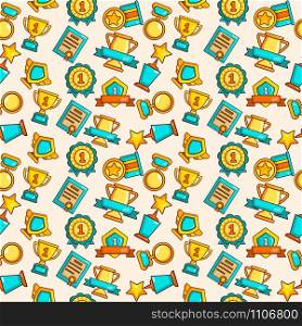 Win pattern seamless. Cartoon of win vector pattern seamless for web, poster and wrapping paper. Win pattern seamless, cartoon style