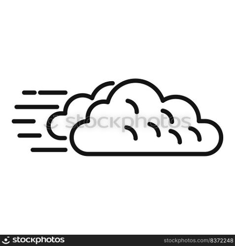 Wind cloud energy icon outline vector. Save plant. Ecology safe. Wind cloud energy icon outline vector. Save plant