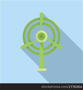 Wind energy icon flat vector. Climate warming. Eco factory. Wind energy icon flat vector. Climate warming