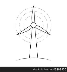 Wind farm power station plant windmill symbol environmentally friendly green energy