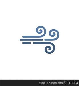 Wind. Flat color icon. Isolated weather vector illustration