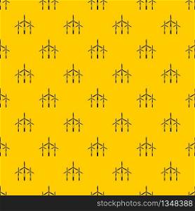 Wind generator turbines pattern seamless vector repeat geometric yellow for any design. Wind generator turbines pattern vector