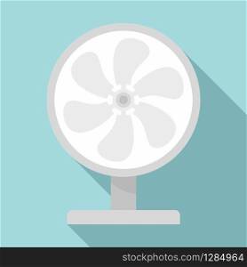 Wind home fan icon. Flat illustration of wind home fan vector icon for web design. Wind home fan icon, flat style