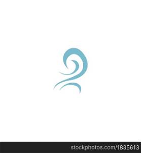 Wind icon logo design template vector illustration
