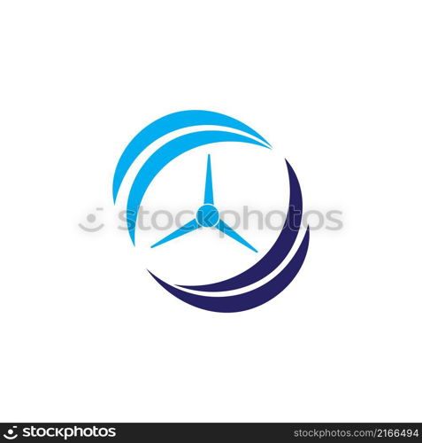 Wind icon logo free vector