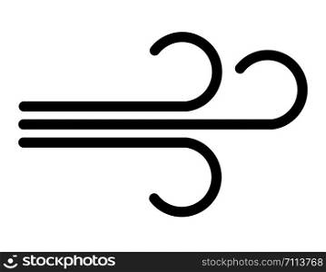 wind icon on white background. flat style. wind sign. cold wind symbol.