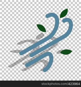 Wind isometric icon 3d on a transparent background vector illustration. Wind isometric icon