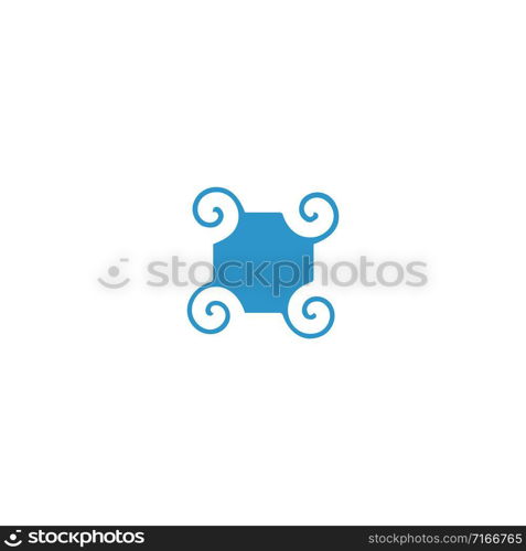 Wind logo illustration vector template