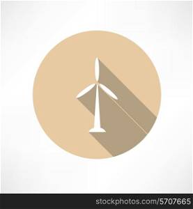 Wind Power Plant Icon Flat modern style vector illustration