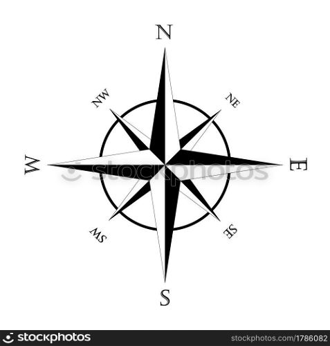 Wind rose icon. Maritime vintage compass. Vector illustration.. Wind rose icon. Maritime vintage compass. Vector illustration