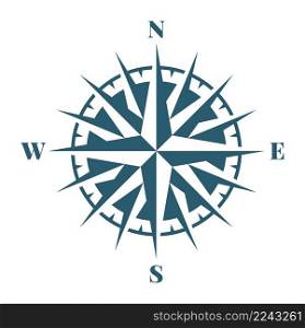 Wind rose icon. Orientation symbol. Map compass. Vector illustration. Wind rose icon. Orientation symbol. Map compass