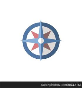 Wind rose sign. Flat color icon. Isolated weather vector illustration