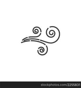 Wind symbol logo design vector