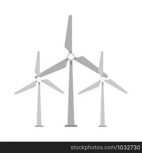 Wind turbine eco station icon. Flat illustration of wind turbine eco station vector icon for web design. Wind turbine eco station icon, flat style