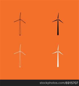 Wind turbine icon .
