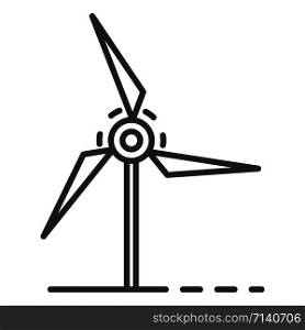 Wind turbine icon. Outline wind turbine vector icon for web design isolated on white background. Wind turbine icon, outline style