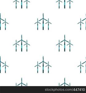 Wind turbine pattern seamless for any design vector illustration. Wind turbine pattern seamless