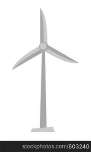 Wind turbine producing alternative energy. Vector cartoon illustration isolated on white background.. Wind turbine vector cartoon illustration.